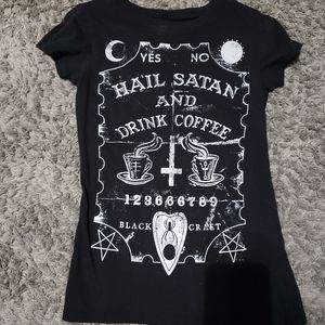 Hail satan drink coffee blackcraft shirt